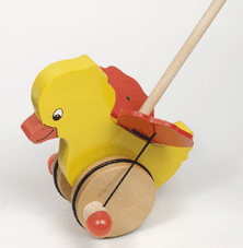 Wooden Duck Push Along Toy  (kp54990)