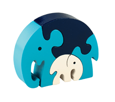 Wooden Elephant Puzzle  (lkaj49)